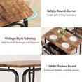 thumbnail image 4 of Compact 4-seater dining mesa set - vintage square dinette con 4 forrado sillas, ideal para para small spaces, kitchen & dining room, 4 of 7