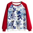 thumbnail image 3 of Sweat-shirts à Col Rond pour Femmes Pulls Décontractés Imprimés à Fleurs Ample Sweat-Shirt Doux Automne Vêtements, 3 of 3