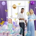 thumbnail image 4 of Butterfly Birthday Decorations - 166 Pcs Purple Butterfly Party Decorations Butterfly Plates, Napkins, Cups, Tablecloth and Straws for Butterfly Birthday Party Supplies, Serve 20, 4 of 7
