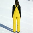thumbnail image 5 of CCRFTGI Womens Snow Bibs Baggy Snowboarding Adjustable Straps Snow Pants Winter Warm Athletic Waterproof Insulated Sports Wear Snow Bibs Women Yellow L, 5 of 8