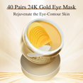 thumbnail image 2 of Parches para ojos USTELIR de oro de 24 quilates con colágeno, 40 pares, para ojos hinchados, 2 of 7
