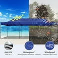 thumbnail image 6 of COBIZI 10x30 Heavy Duty Pop-up Canopy Tent with Adjustable Height, Waterproof and Instant Outdoor Shelter, Event Canopy for Beach,Party,Camping Includes 4 Sandbags and Wheeled Bag,Dark Blue, 6 of 9