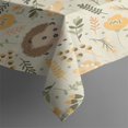 thumbnail image 3 of Cute Hedgehogs and Pioneer Flower Pattern Rectangle Tablecloth 60"x84",Waterproof Polyester Rectangle Table Cloth, Wipeable Spillproof Polyester Tablecloth for Dining, Camping, Indoor and Outdoor, 3 of 5