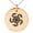 Rose, variant on Stainless Steel Greek Mythology Hydra Engraved Small Medallion Circle Charm Pendant Necklace