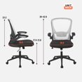 thumbnail image 7 of BestOffice Ergonomic Office Chair, Lumbar Support, Swivel Rolling for Men, Women(White), 7 of 7