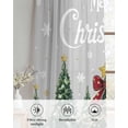 thumbnail image 6 of Grey Christmas Sheer Curtains 39 Inch Length 2 Panels Set for Living Room/Bedroom, Snowflake Xmas Christmas Tree Kitchen Curtains Grommet Semi-Sheer Curtains Drapes Window Treatments 27.5"x39"x2, 6 of 7