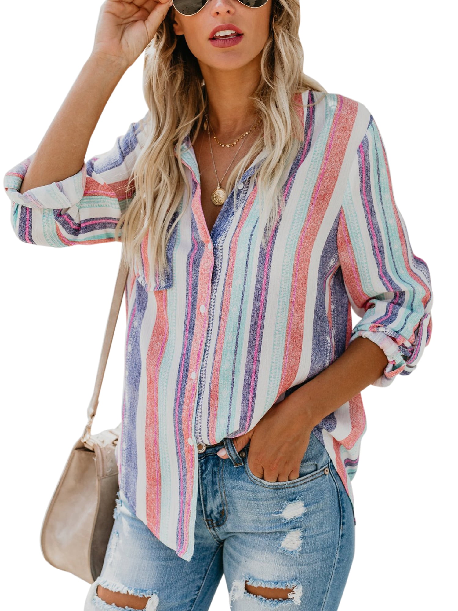 striped linen shirt womens