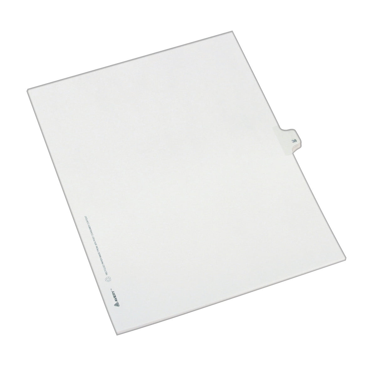 Avery Legal Paper Divider, Allstate Style, White, Side Tab 38 (82236