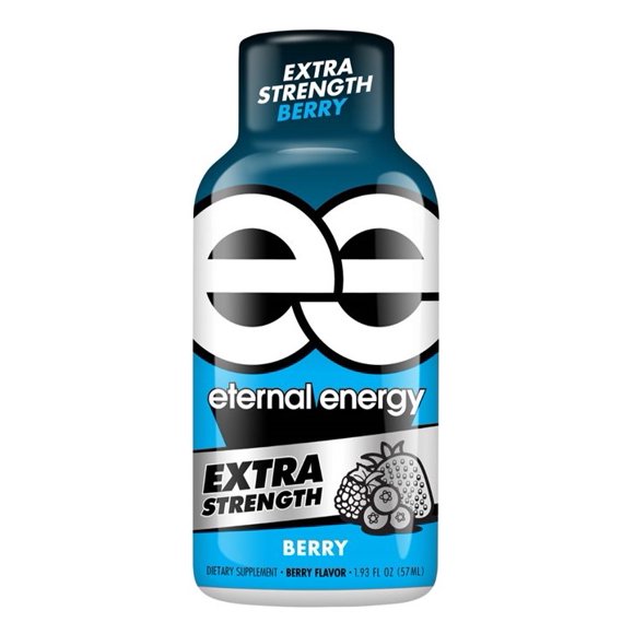 Eternal Energy Shot, Extra Strength, Berry 1.93 oz, 12 Count