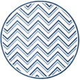 thumbnail image 4 of SAFAVIEH Cottage Maria Geometric Lines Indoor/Outdoor Area Rug Cream/Blue, 5'3" x 7'7", 4 of 9