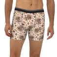 thumbnail image 2 of Cauagu Cute Autumn Turkey Print Men's Boxer Briefs, Funny & Cute Underwear Elastic Waistband Briefs Ideal Gift for Men,1-Pack, 2 of 7