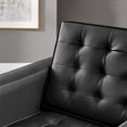thumbnail image 3 of Modway Loft Tufted Vegan Leather Upholstered Living Room Armchair in Silver Black, 3 of 9
