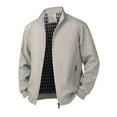 thumbnail image 4 of Men's Casual College Jacket - Lightweight Zip-Up Stand-Collar Jacket for Spring and Autumn Wear, Front Pocket Design, Polyester Regular Fit, 4 of 5