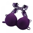 thumbnail image 1 of Wuffmeow Sexy Women Frontal Lace Push Up Bra Seamless Bras Racer Back Front Closure Bralette, 1 of 9