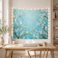 thumbnail image 5 of Flowering Almond Tree with Branches Around Turquoise Sky, Serene Maximalist for Nature Lovers, Spring Wall Art, Housewarming Gift, Tapestry Wall Hanging for Bedroom and Studio, 5 of 7