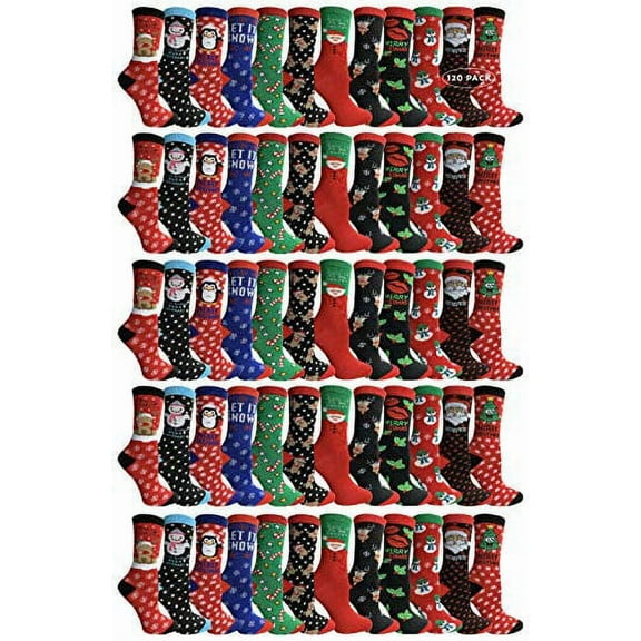 Yacht & Smith Womens Christmas Socks, Novelty Holiday Socks, Fun Colorful Festive, Crew, Slipper Socks, 9-11
