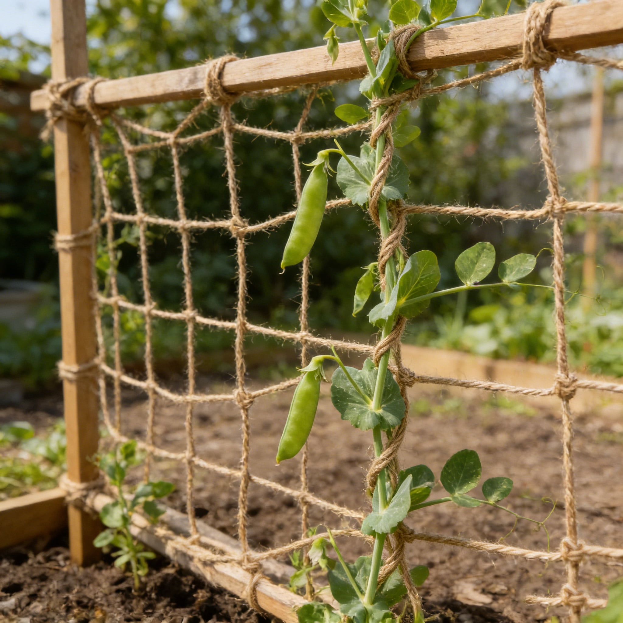 Natural Heavy Duty Jute Trellis Netting, Bexikou Garden Plant Support Net for Climbing Vine Plants, Cucumber, Fruits & Vegetables, Outdoor Garden Use (5.6 Ft x 8 Ft)