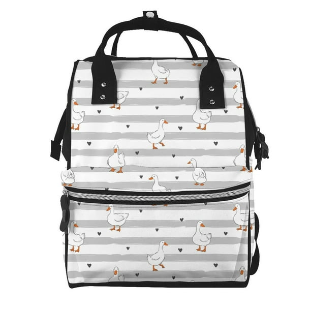 Easygdp Cute Goose para Bolsa de Bebé de Gran Capacidad con Múltiples Bolsillos, Bolsa de Pañales para Padres, Bolsa de Viaje Organizada y Elegante