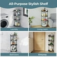 thumbnail image 6 of Corner Shower Caddy Standing - 4 Tier Acrylic Shower Organizer with Soap Holder, Aluminium Corner Shelf Standing for Bathroom, 6 of 7