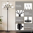 thumbnail image 2 of NATYSWAN Medusa LED Floor Lamp, Multi Head Modern Tall Lamp with Adjustable Gooseneck Standing Lamps for Living Room Bedroom Kids Room Office 5 White Lampshades Bulb Not Included(Black), 2 of 7