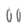 thumbnail image 2 of RYRDWP Minimalist Vintage Inlaid Diamond Metal Flash Gift Full Diamond Earring Micro Inlaid Diamond, 2 of 2