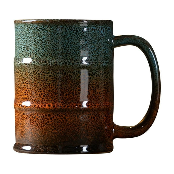 Ceramic Large Coffee Mug High-Value Pottery Cup with Unique Glaze and Handle Stylish Ins Style Drinking Water Cup for Tea Milk Office Home Decor Gift for Women Men