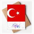thumbnail image 1 of Turkey National Flag Asia Country Welcome Back Greeting Cards Envelopes Blank, 1 of 3