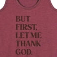 thumbnail image 3 of Instant Message - But First, Let Me Thank God - Women's Racerback Tank Top, 3 of 6
