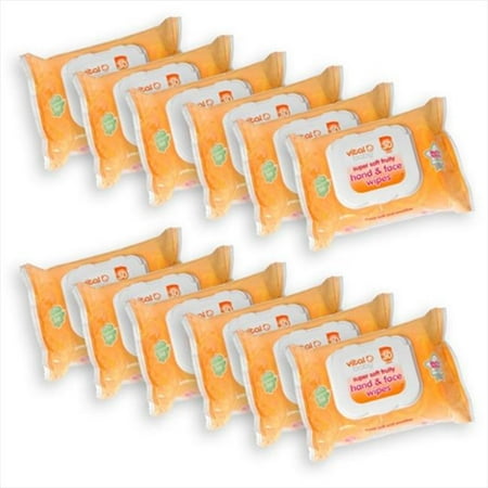 Vital Baby VBHFWB-FS Vital Baby Hand & Face Wipes Bundle, Fruity Scent