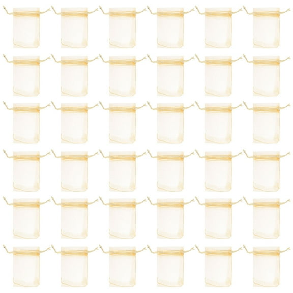 Dytern Wedding 100pcs Drawstring Mesh Gift Pouches Jewelry Bags Small Favor Bags Moon Star Gift Candy Bags