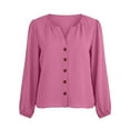 thumbnail image 6 of zbxnLI Spring Blouse for Womens Button down Cardigan Cotton Linen Pleated Shirts V Neck Long Sleeve Top Fashion Clothes, 6 of 7