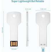 2GB USB2.0 Flash Drive 10 Pack, Color Flash Drive Key Shape Metal Thumb Drive, Portable Zip Drive USB1.2GB* 5 Mixed Colors
