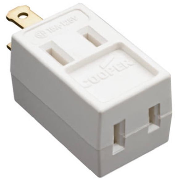 4400WCC10 15A, 125V Vinyl Cube Tap - White