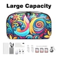 thumbnail image 3 of Peace USB Organizer | Hard Drive Cases | Charge Cord Organizer | Travel Cord Organizer Case - Oxford Cloth Waterproof Digital Storage Bag 5.9x9.44x3.14 in, 3 of 6