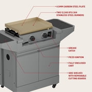 TYTUS Emberwood Gas Griddle with Grill and Prep Cart and Cover