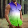 thumbnail image 6 of Noric Men's Sleeveless Hawaiian Shirt Print Button Up Tank Tops Loose Fit Beach Vest for Summer Holiday, 6 of 6