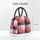 thumbnail image 2 of Balery Heart Plaid Bolsa de Almuerzo para Mujeres, Caja de Almuerzo, Bolsa de Almuerzo Pequeña Impermeable, Tote de Almuerzo Reutilizable con Gran Capacidad, 2 of 6