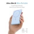 thumbnail image 6 of Baseus Qi2 MagSafe Power Bank, PicoGo 5000mAh Wireless Portable Charger with 360° Rotatable Ring Stand, Magnetic Power Bank for iPhone 16/15/14,Blue, 6 of 7