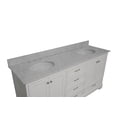 thumbnail image 6 of Harper 72" Double Bathroom Vanity with White Cabinet and Carrara Marble Top, 6 of 6