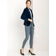 thumbnail image 4 of Abrigo De Oficina Para Mujer Chaqueta De Terciopelo Con Botones Y Cuello Chal Sólido Azul profundo L, 4 of 7