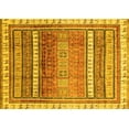 thumbnail image 1 of Ahgly Company Machine Washable Indoor Rectangle Abstract Yellow Modern Area Rugs, 8' x 12', 1 of 4