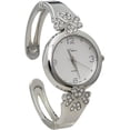 thumbnail image 3 of Blekon Collections Women's 30mm Case Intricate Flower Design Cuff Bangle Watch, 3 of 6