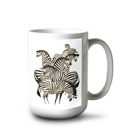 

15 fl oz Ceramic Mug Vintage Zebras Dishwasher & Microwave Safe