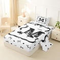 thumbnail image 2 of Erosebridal M Letter Girl Twin Sheet Sets, Cute Bow-tie Bedding, 3-Piece, 2 of 5