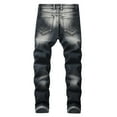 thumbnail image 3 of SWSMCLT Men's Casual Pants Slim Fit Denim Jeans Stretch Autumn Mid Rise Straight Denim Pant Style 42, 3 of 4
