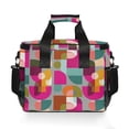 thumbnail image 7 of FORMRS Insulated Cooler Bag 24 Cans Capacity Soft Leakproof Lunch Box with Side Pockets, Abstract Geometric Pattern, 7 of 7