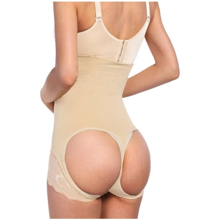 

Dadaria Womens Shapewear Women Shapewear Exposed Buttock Women Hip-Lifting Lace Panties Exposed PP Mesh Body-Shaping Hip-Lifting Pants Beige XXXXL Women