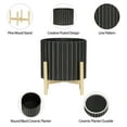 thumbnail image 4 of Ceramic Planter with Pine Wood Stand - Modern Fluted Ceramic Pot for Indoor & Outdoor Plants - Stylish Home & Garden Decor - 11"  Black, 4 of 11