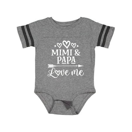

Inktastic Mimi and Papa Love Me for Grandchild Gift Baby Boy or Baby Girl Bodysuit