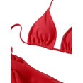 thumbnail image 3 of Women's 3 Piece Bathing Suit Triangle Bikini Swimsuit Set with Cover Up Skirt, 3 of 7